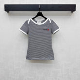 MIUMIU SHORT-SLEEVE STRIPED T-SHIRT 267829